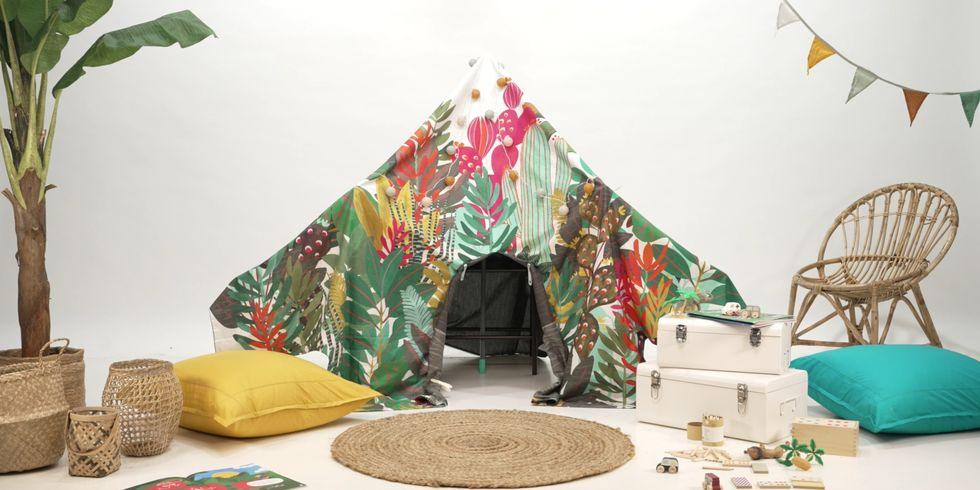 TENDANCES - DIY : fabriquer une cabane pour enfant avec une housse de couette