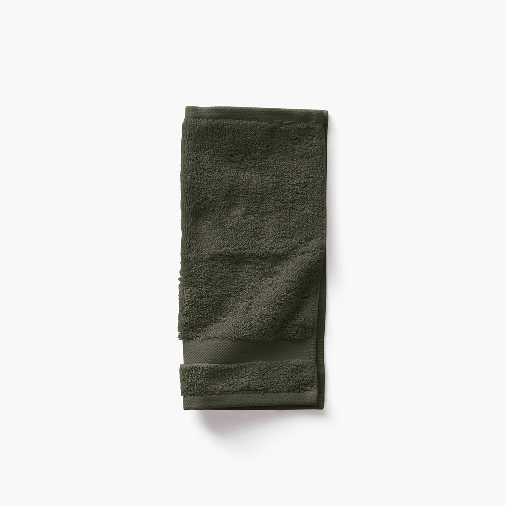 Lola II Green Cotton Guest Towel - Carré Blanc Canada