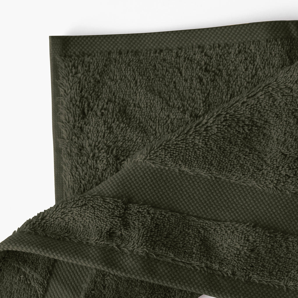 Lola II Washcloth Khaki Green - Carré Blanc Canada