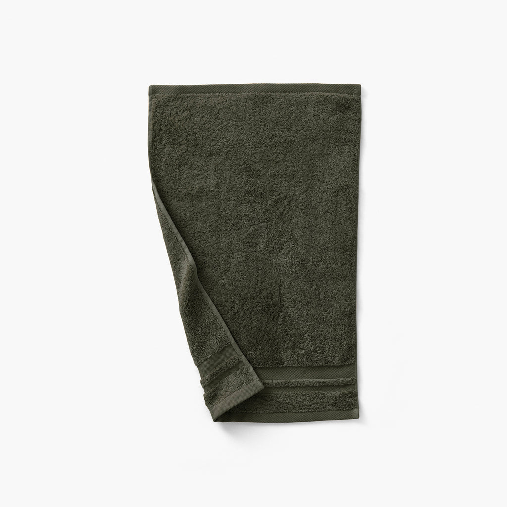 Lola II Green Cotton Guest Towel - Carré Blanc Canada
