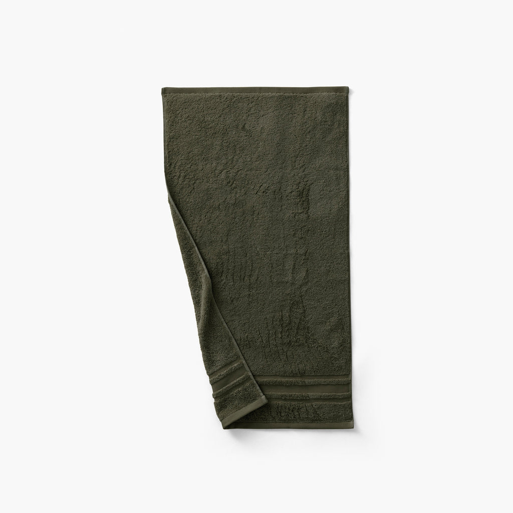 Lola II Khaki Green Cotton Bath Towel - Carré Blanc Canada