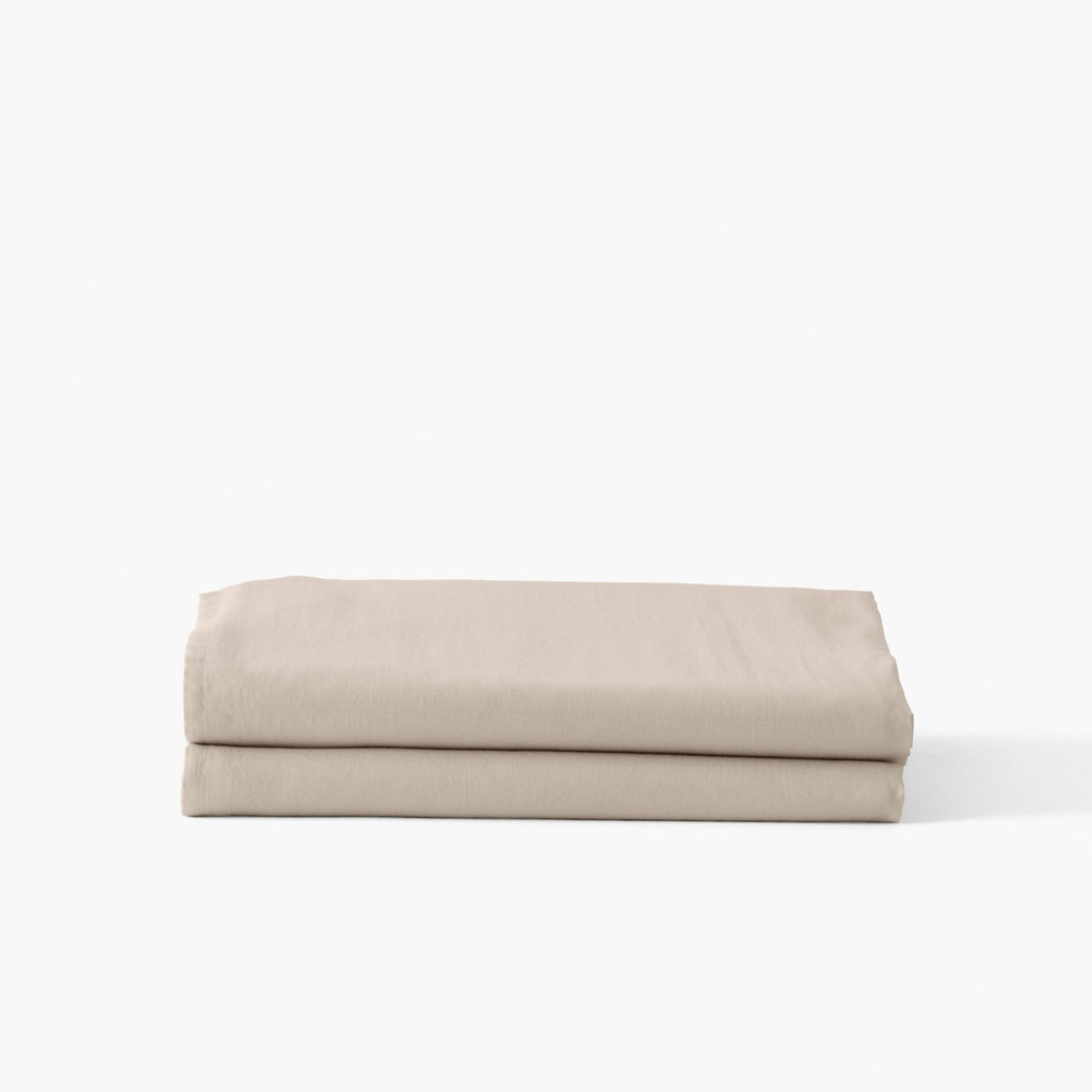 Quartz Dune Organic Washed Cotton Satin Bed Sheet - Carré Blanc Canada