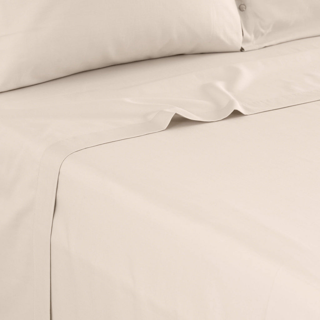 Quartz Dune Organic Washed Cotton Satin Bed Sheet - Carré Blanc Canada