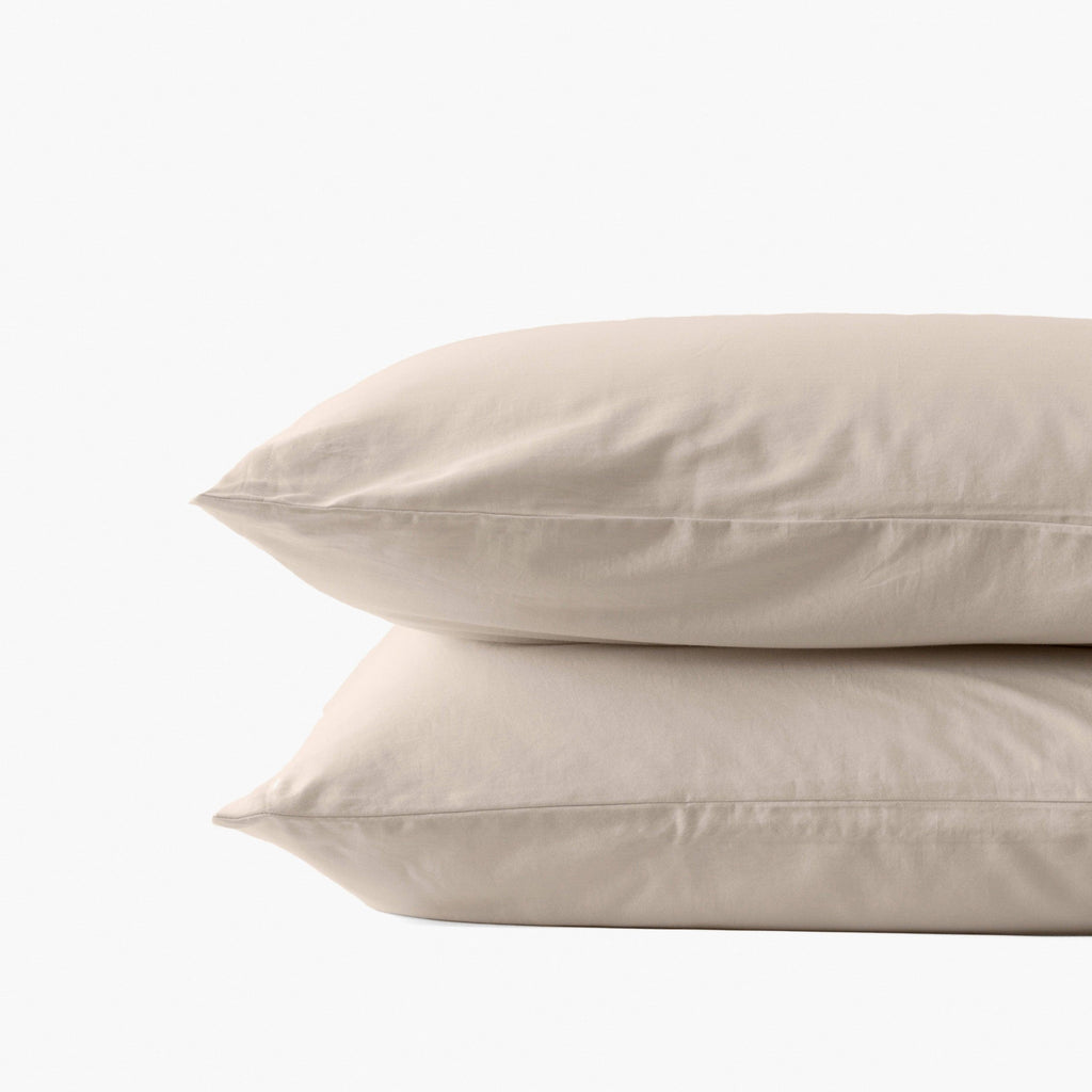 Quartz Dune Rectangular Pillowcase in Washed Organic Sateen Cotton - Carré Blanc Canada