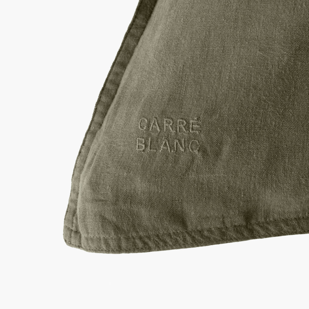 Songe Square Pillowcase in Washed Linen and Cotton - Bocage - Carré Blanc Canada