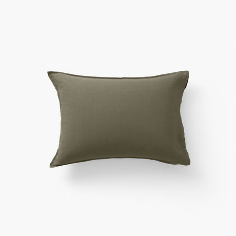 Songe Rectangular Pillowcase Washed Linen and Cotton Bocage - Carré Blanc Canada