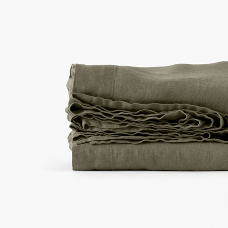 Songe Washed Linen Flat Sheet - Bocage - Carré Blanc Canada