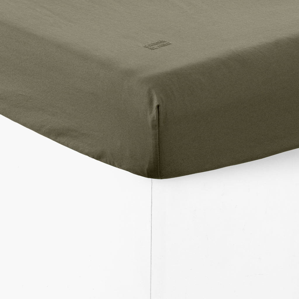 Songe Washed Linen Fitted Sheet - Bocage - Carré Blanc Canada