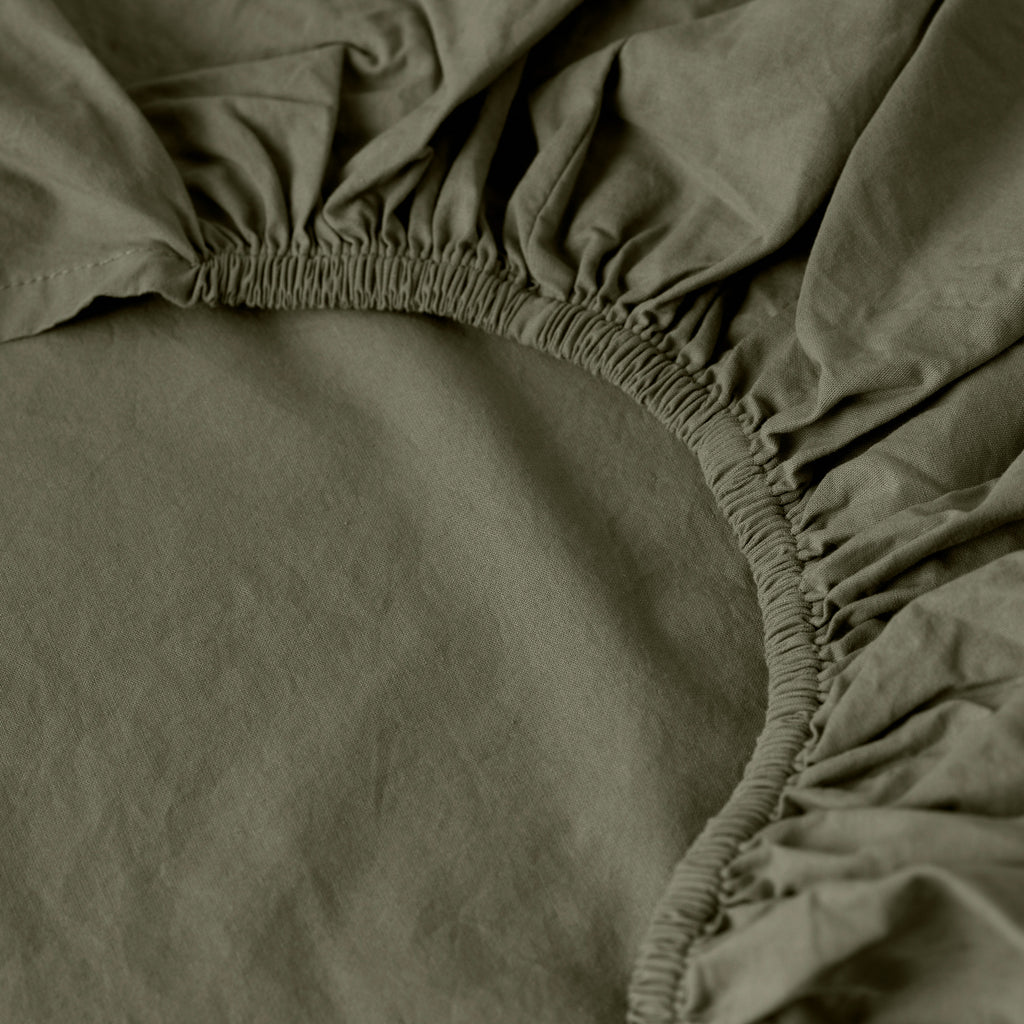 Songe Washed Linen Fitted Sheet - Bocage - Carré Blanc Canada