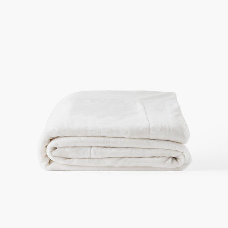 Oslo Ivory Polar Fleece Blanket - Carré Blanc Canada
