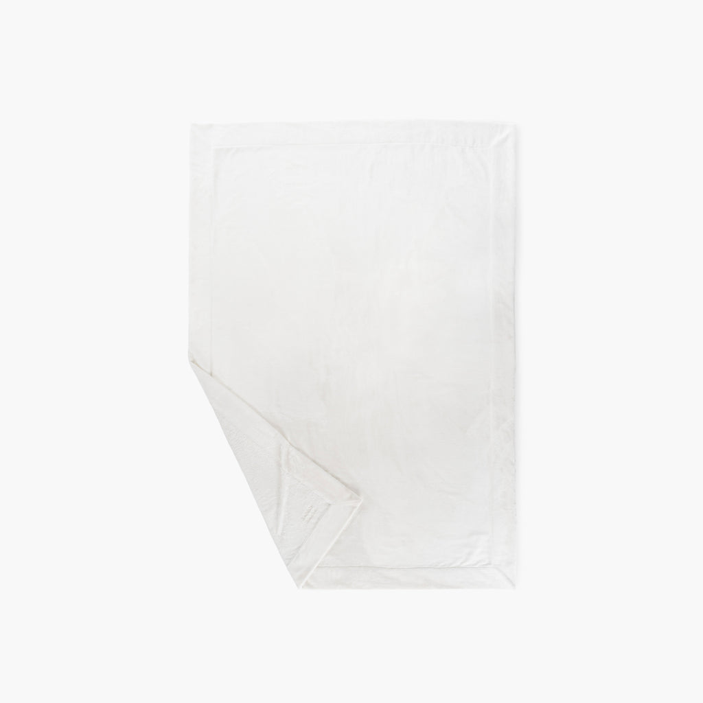 Oslo Ivory Polar Fleece Blanket - Carré Blanc Canada