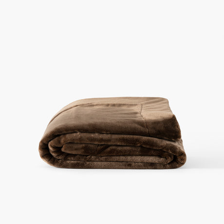 Oslo Bronze Polar Fleece Blanket - Carré Blanc Canada