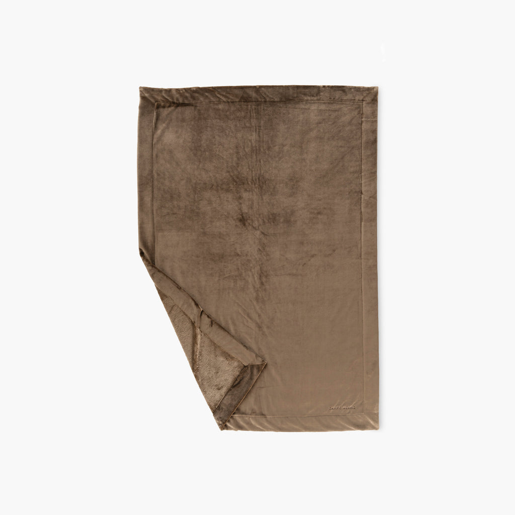 Oslo Bronze Polar Fleece Blanket - Carré Blanc Canada