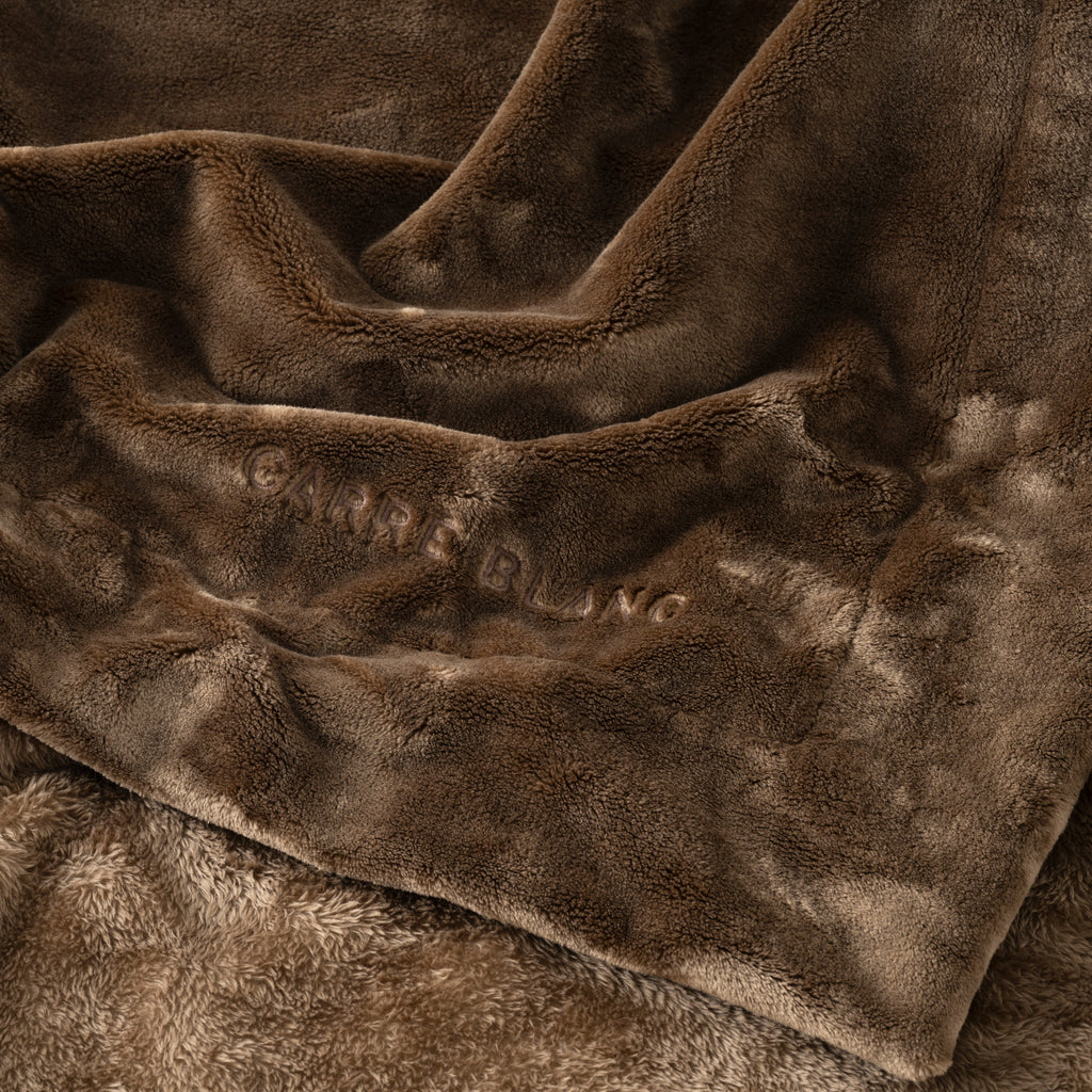 Oslo Bronze Polar Fleece Blanket - Carré Blanc Canada