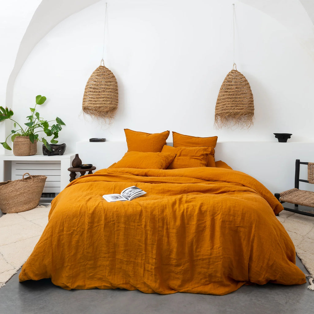 Songe Duvet Cover Set - Turmeric - Carré Blanc Canada