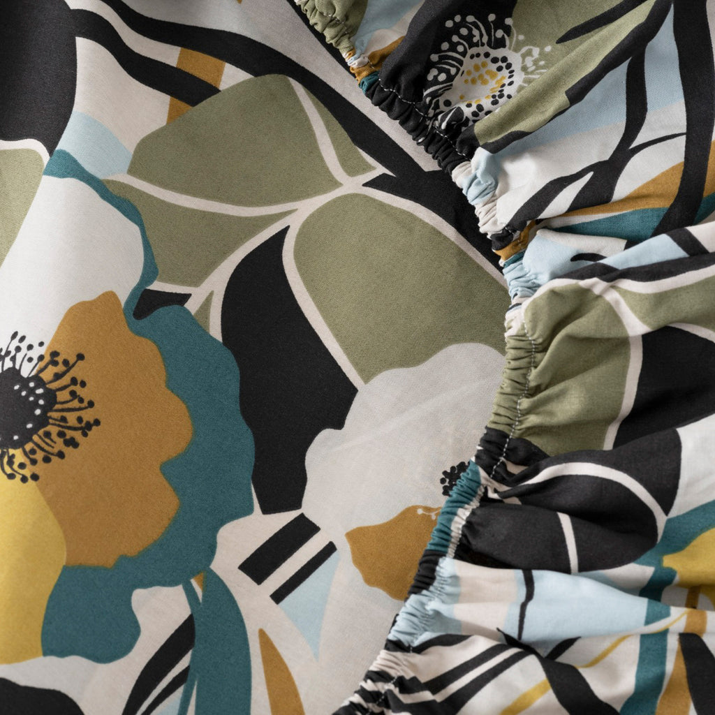 Neo Cotton Fitted Sheet - Floral - Carré Blanc Canada