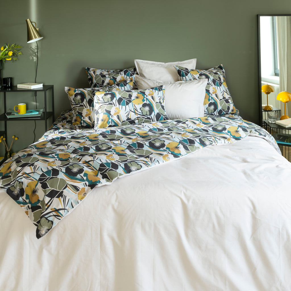 Neo Cotton Duvet Cover - Floral - Carré Blanc Canada