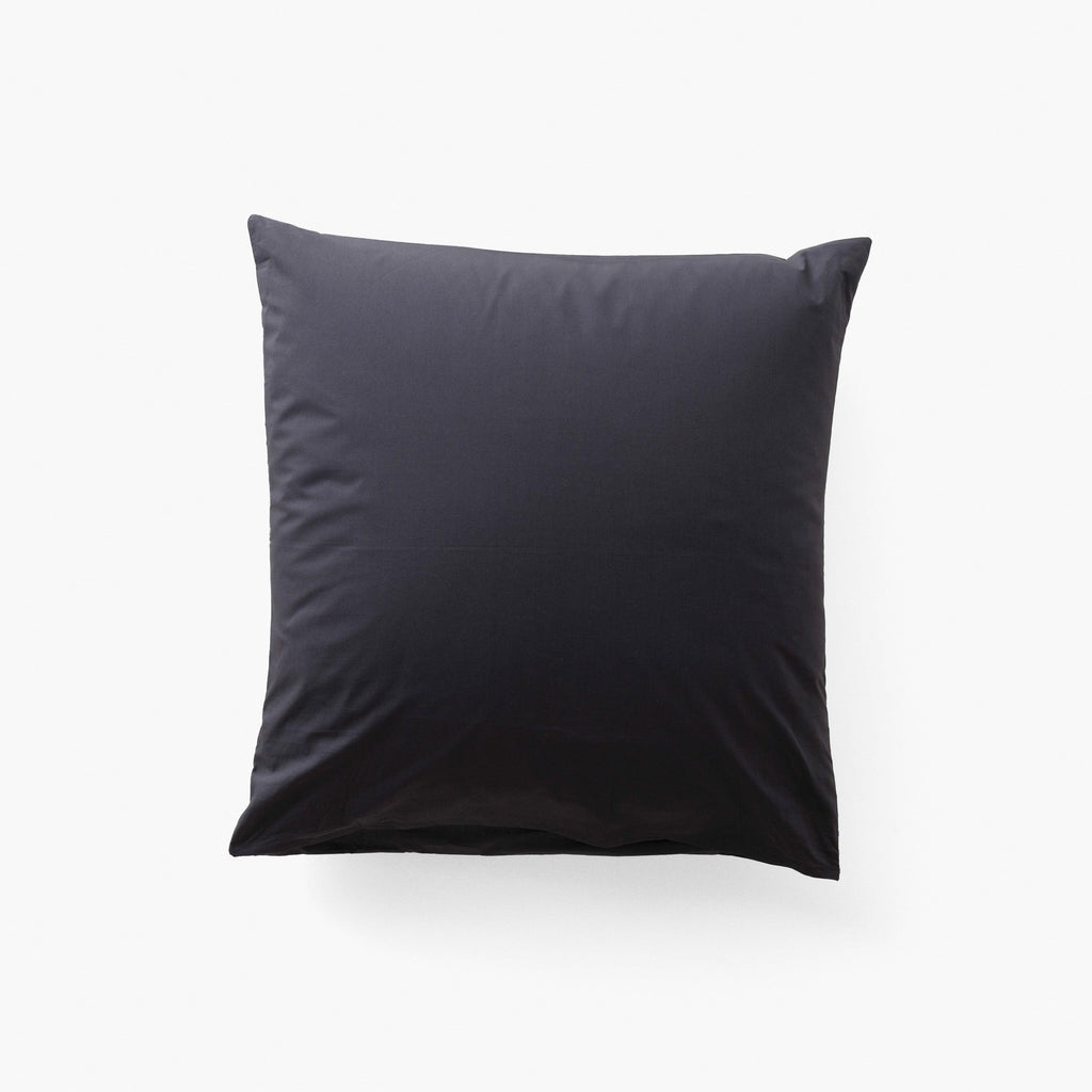 Square Pillowcase in Cotton Percale Neo Anthracite Geometric - Carré Blanc Canada