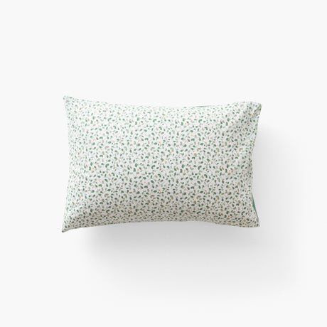 Rectangular Pillowcase in Cotton Percale Neo Thyme Vegetal - Carré Blanc Canada