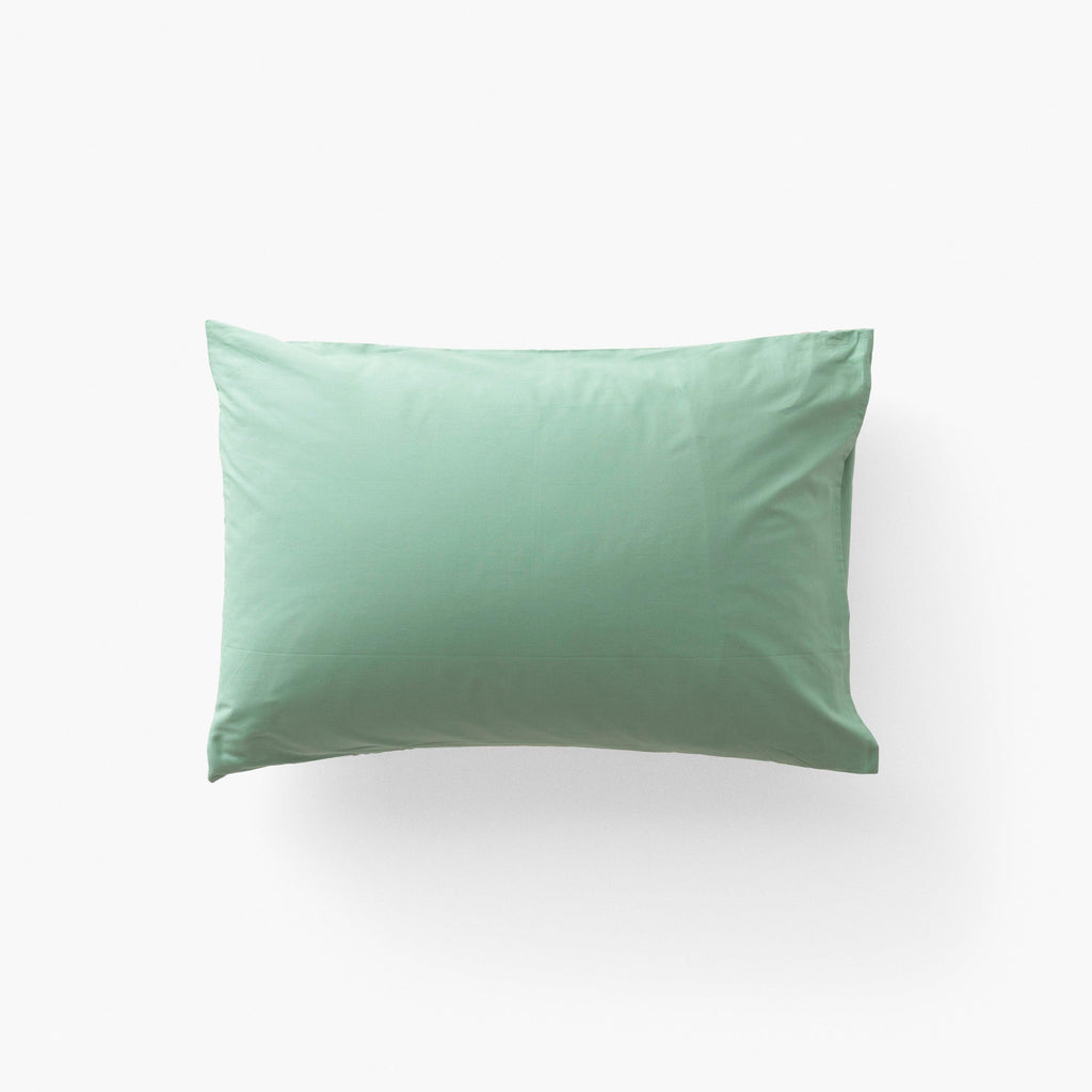 Rectangular Pillowcase in Cotton Percale Neo Thyme Vegetal - Carré Blanc Canada