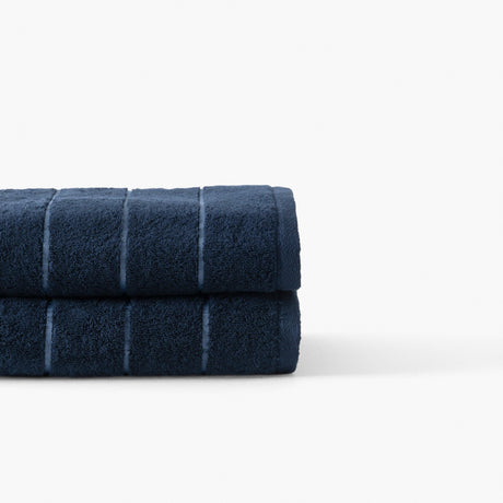 Hypnotic Navy Cotton Bath Towel - Carré Blanc Canada