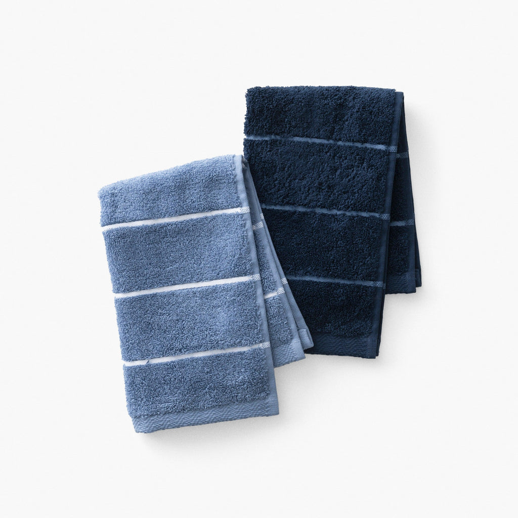 Hypnotic Navy Cotton Guest Towel - Carré Blanc Canada