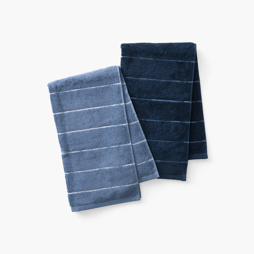 Hypnotic Navy Cotton Bath Towel - Carré Blanc Canada