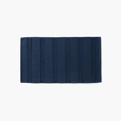 Hypnotic Navy Cotton Bath Mat - Carré Blanc Canada