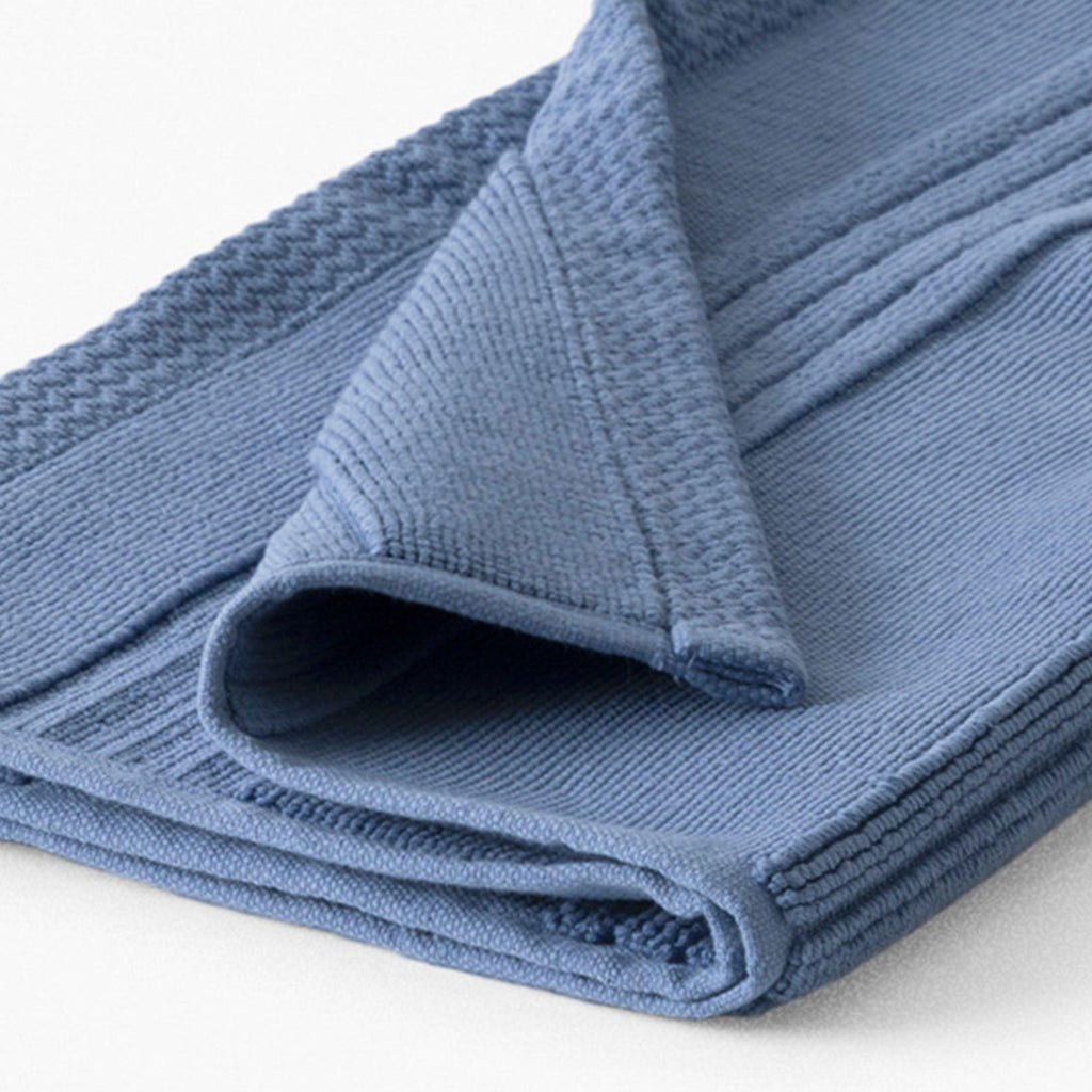 Hypnotic Indigo Cotton Bath Mat - Carré Blanc Canada