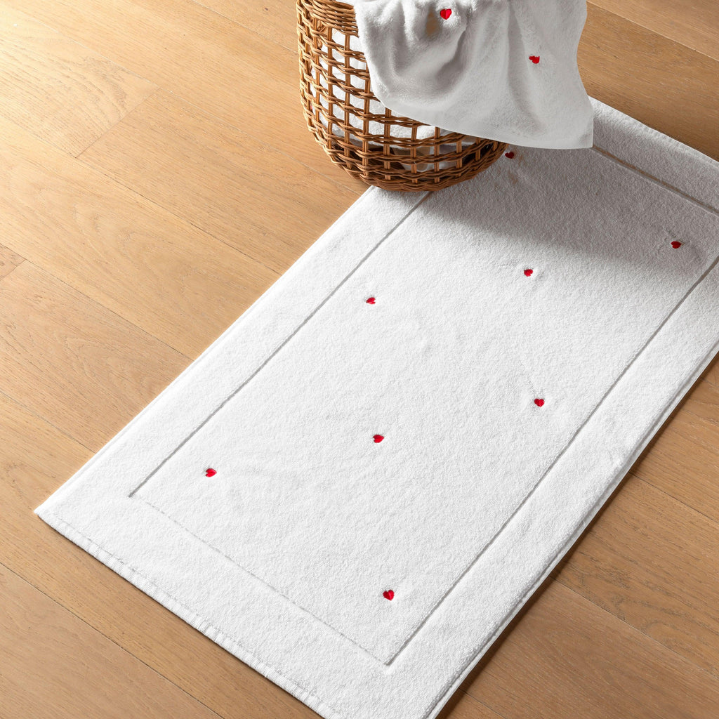Adore White Cotton Bath Mat - Carré Blanc Canada