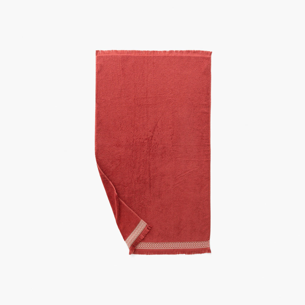Villasol Terracotta Cotton Towel - Carré Blanc Canada