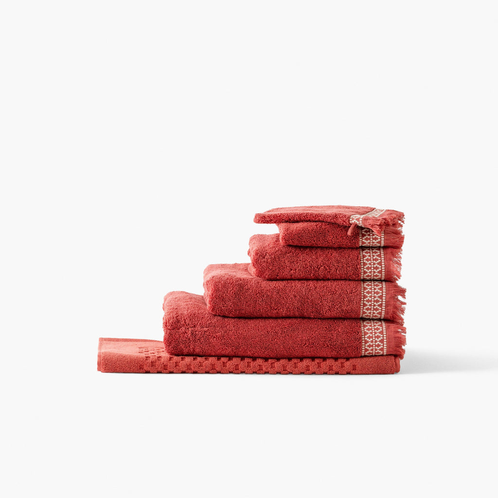 Villasol Terracotta Cotton Guest Towel - Carré Blanc Canada