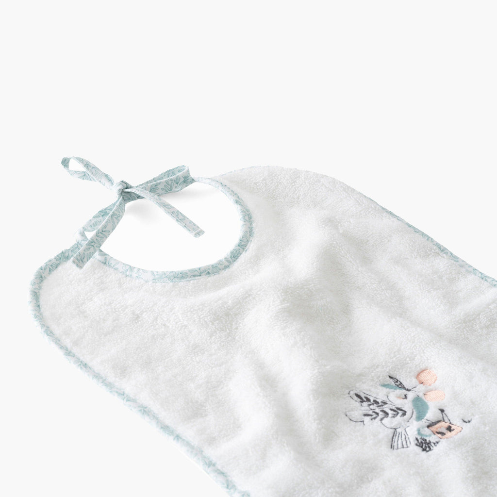 Jardine Organic Cotton Bib White - Carré Blanc Canada
