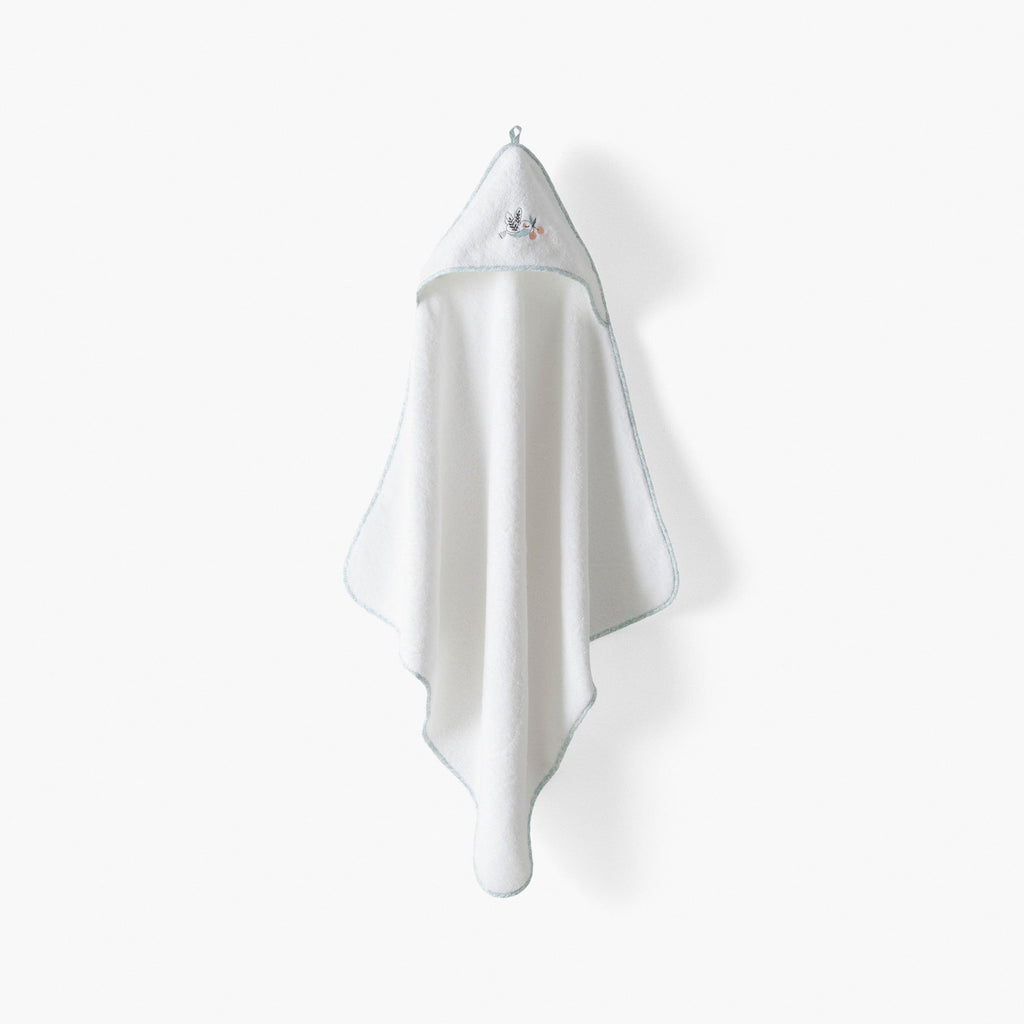 Jardine Organic Cotton Bath Cape White - Carré Blanc Canada