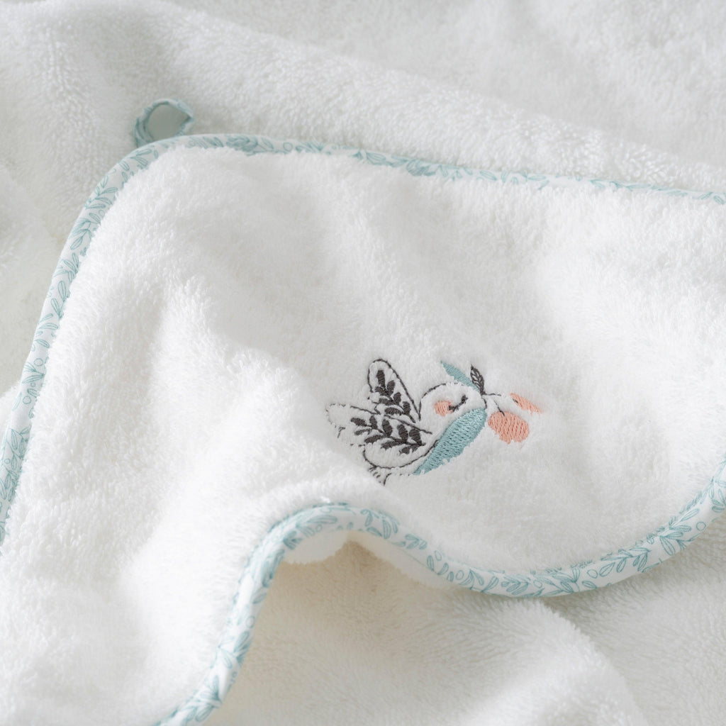 Jardine Organic Cotton Bath Cape White - Carré Blanc Canada