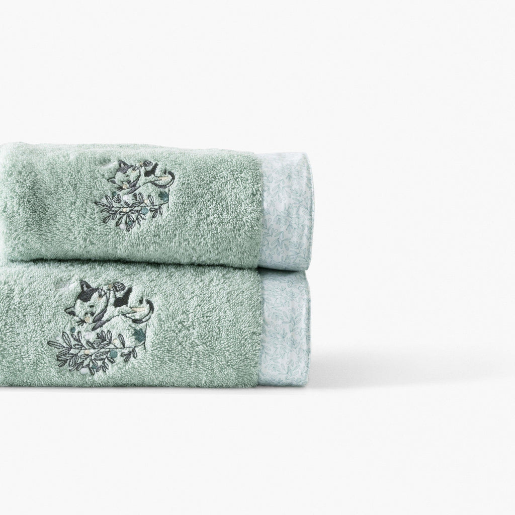 Towel Organic Cotton Jardine Almond - Carré Blanc Canada