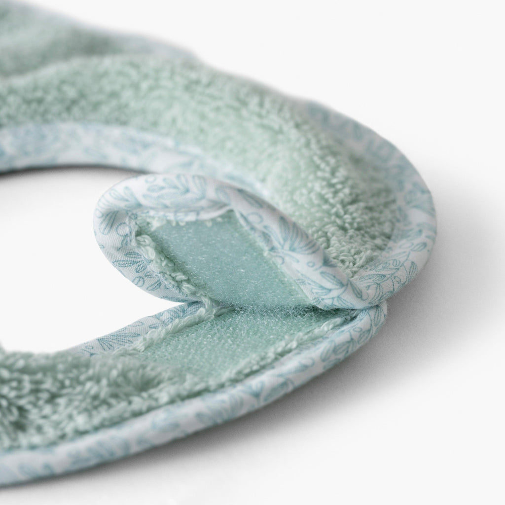 Mini Bib Organic Cotton Jardine Almond - Carré Blanc Canada