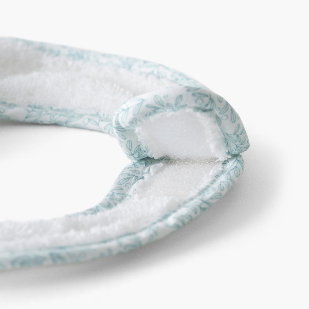 Mini Bib Organic Cotton Jardine White - Carré Blanc Canada