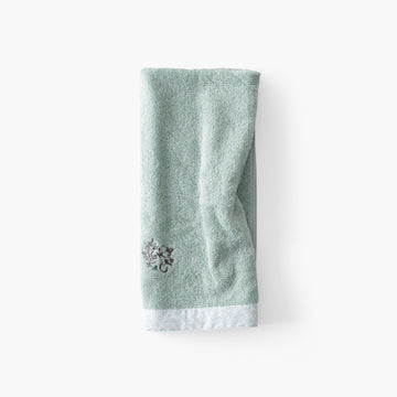 Towel Organic Cotton Jardine Almond - Carré Blanc Canada
