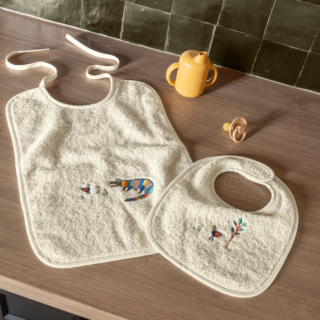 Mini Bib Organic Cotton Pinata Sand - Carré Blanc Canada