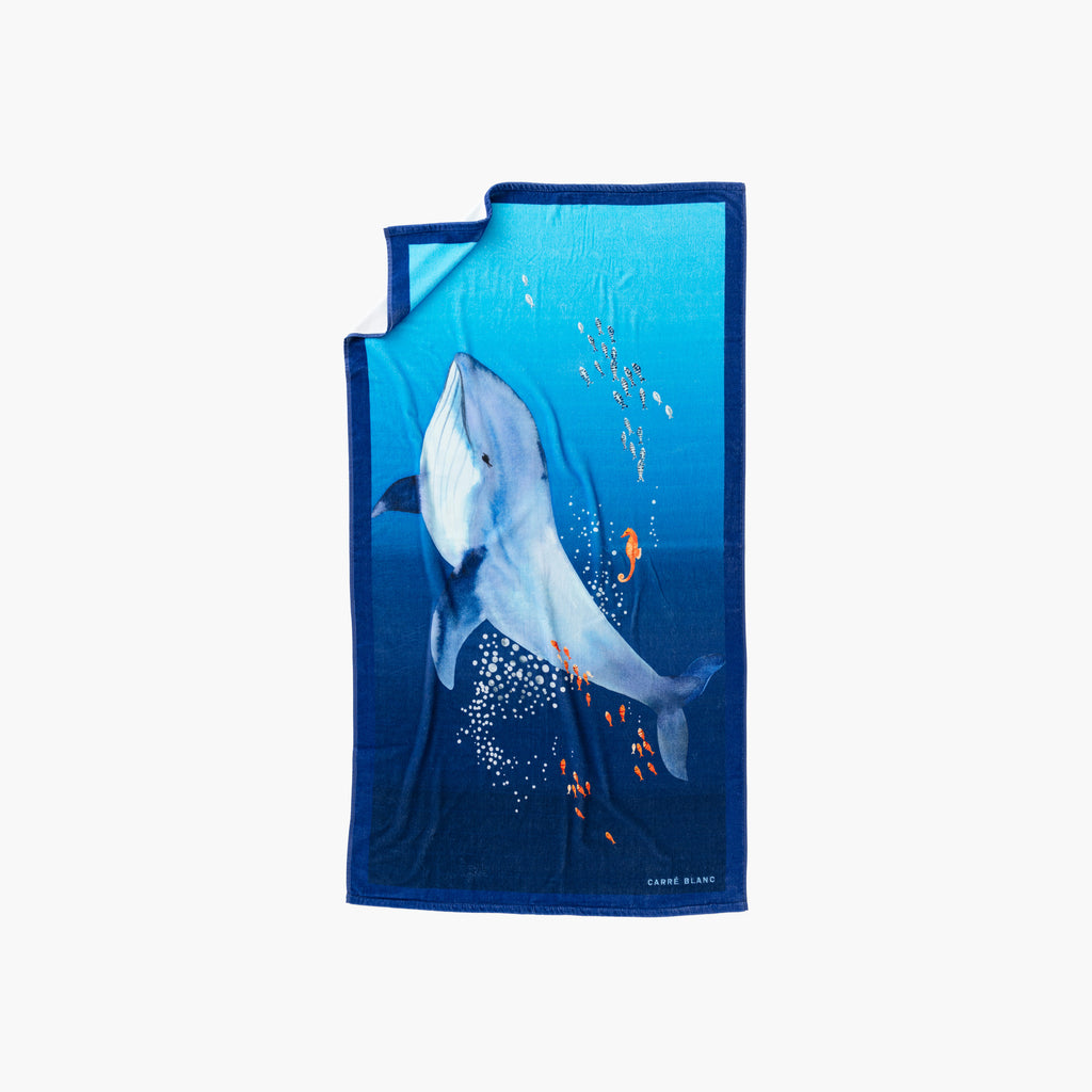 Oceanos White Cotton Beach Towel - Carré Blanc Canada