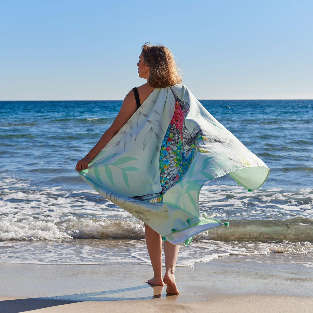 Calypte Cotton Turkish Beach Towel - Carré Blanc Canada