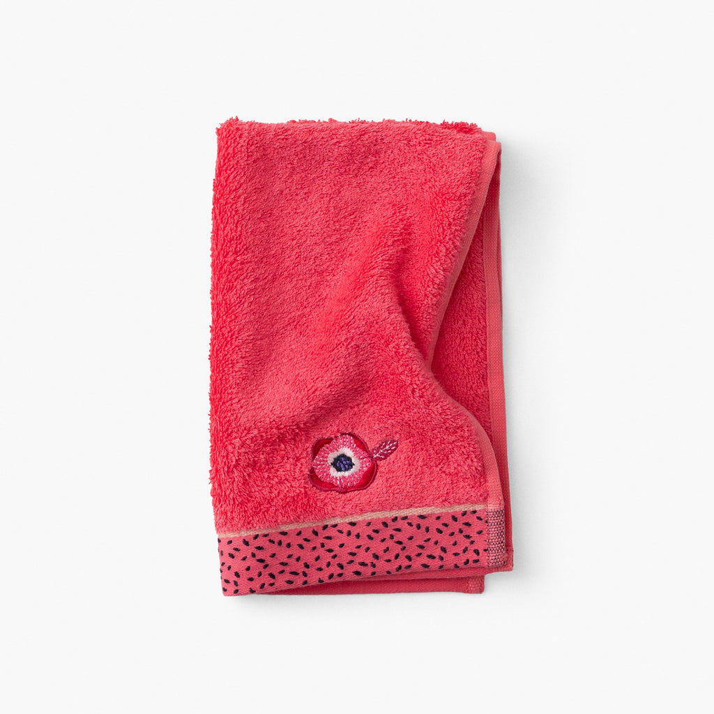Rosella Poppy Cotton Guest Towel - Carré Blanc Canada