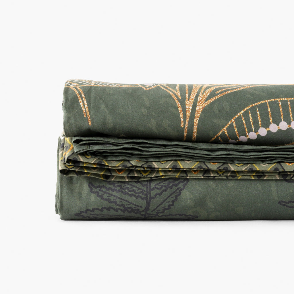 Silvalys Print Cotton Flat Sheet - Carré Blanc Canada