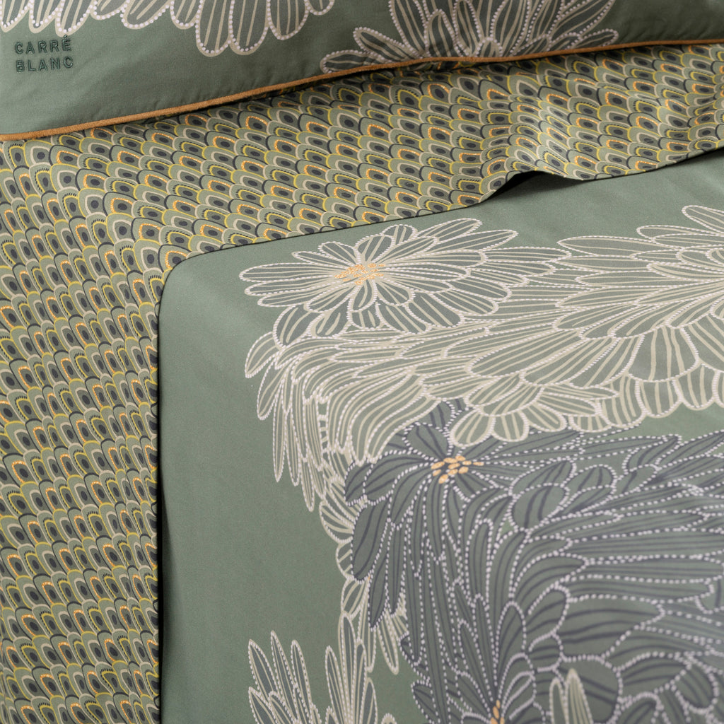 Silvalys Print Cotton Flat Sheet - Carré Blanc Canada