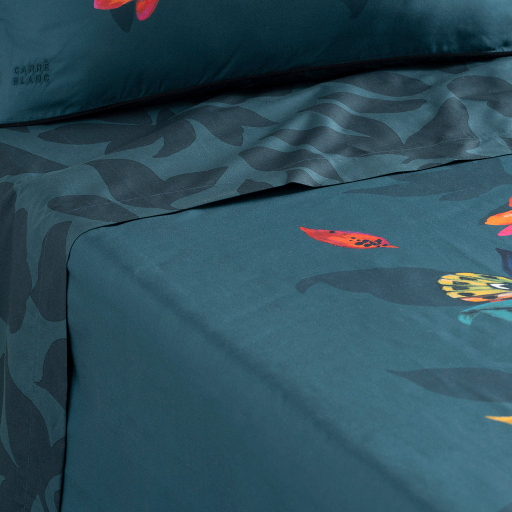 Eclats Print Cotton Flat Sheet - Carré Blanc Canada