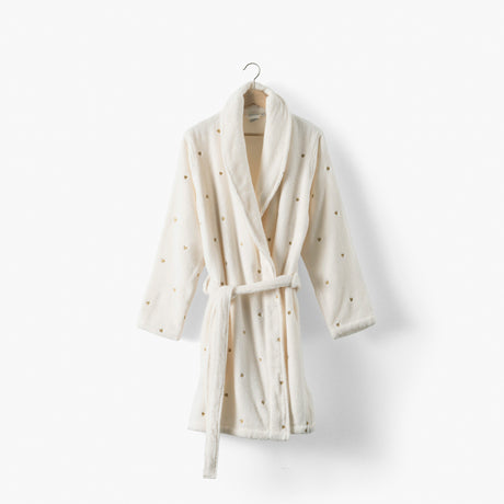Amore Beige Women's Cotton Bathrobe - Carré Blanc Canada