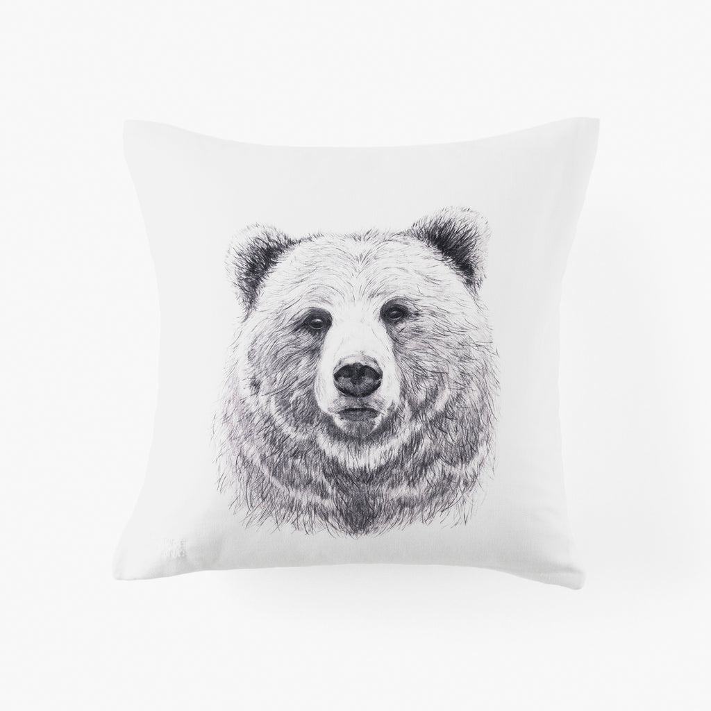 Grizzli Square Pillowcase - Carré Blanc Canada