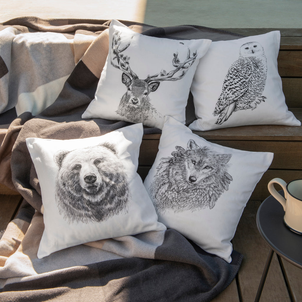 Harfang Square Pillowcase - Carré Blanc Canada
