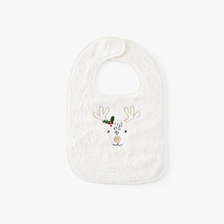 Xmasful Ivory Cotton Bib - Carré Blanc Canada